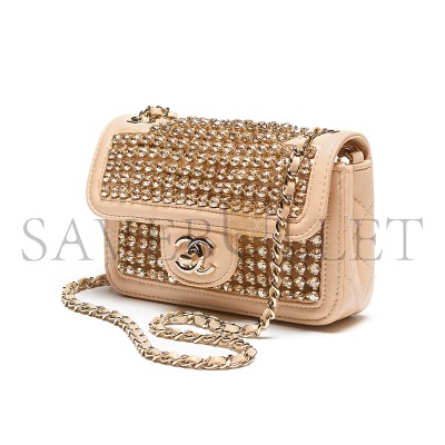 CHANEL MASTER MINI DIAMANTE CLASSIC FLAP BAG AS4961 (16*13*4.5cm)